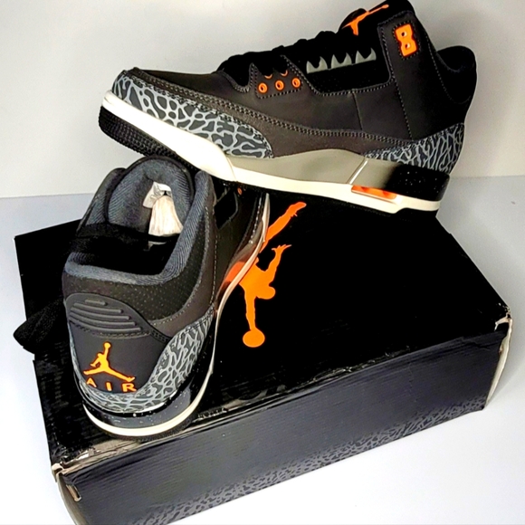 Other - Air Jordan 3 Retro Shoes "Black Cement Orange" – Size 8.5 – Limited Edition! 🔥